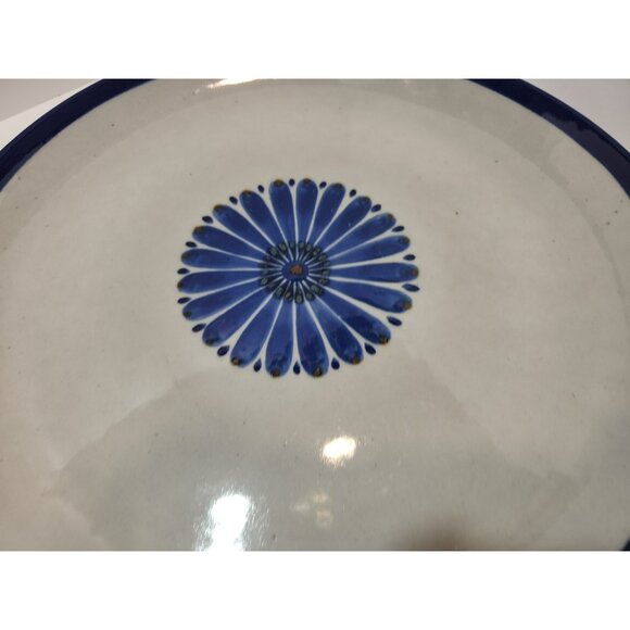 Vtg Ken Edwards El Palomar Guadalajara Blue 14" Chop Plate/Round Platter Signed - Picture 10 of 13